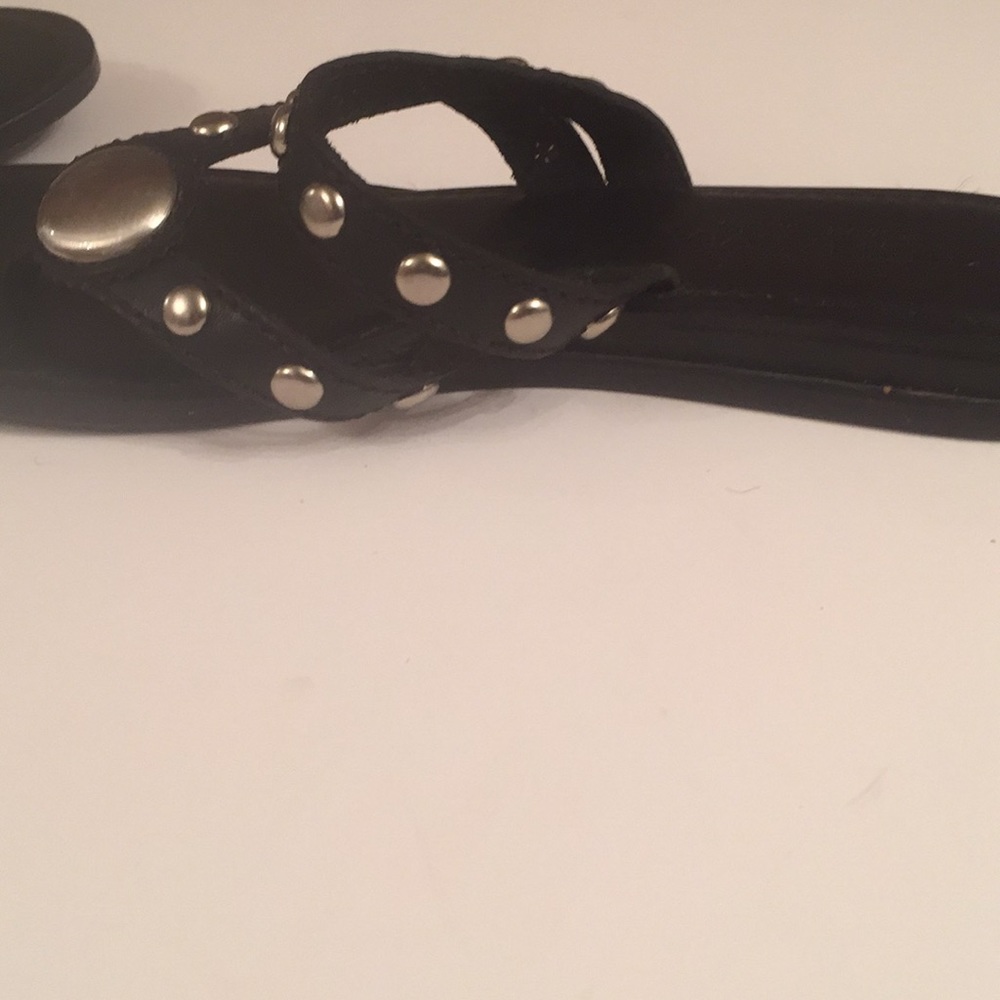 Tehama Resort Wear Black Studded Leather Sandals - Picture 4 of 7